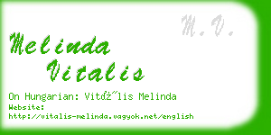 melinda vitalis business card